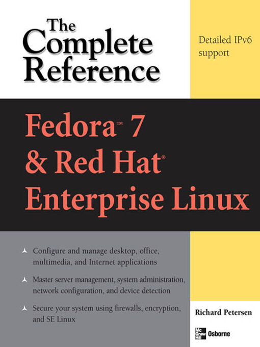 Title details for Fedora Core 7 & Red Hat Enterprise Linux by Richard Petersen - Wait list